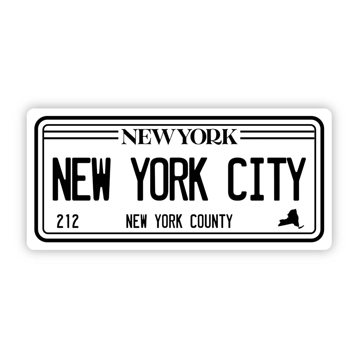 New York City License Plate Sticker
