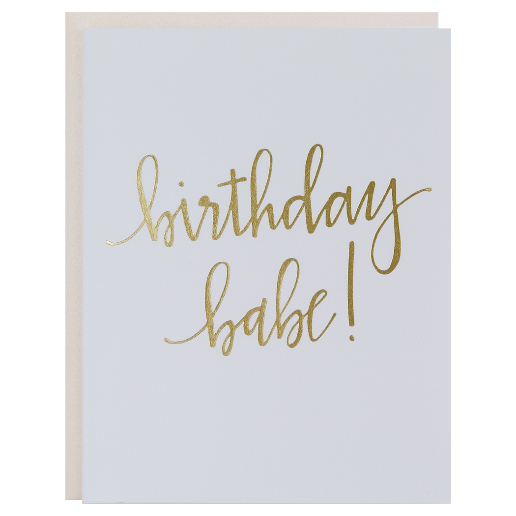 Birthday Babe Script Card