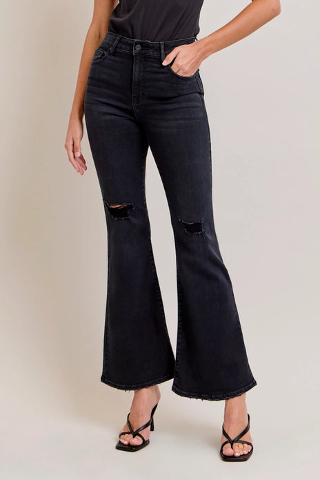 Knee Distressed Stretch Flare Jean