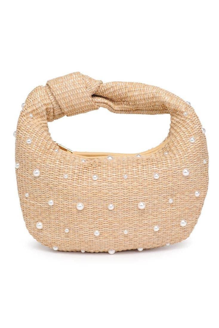 Straw Pearls Clutch