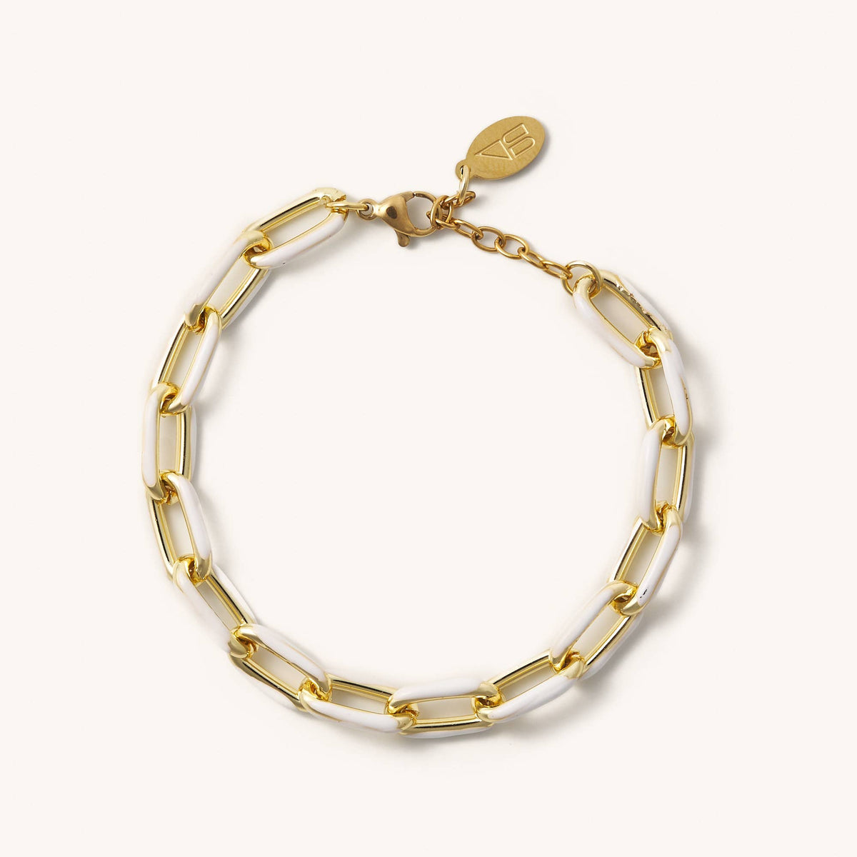 White Acrylic Chain Bracelet