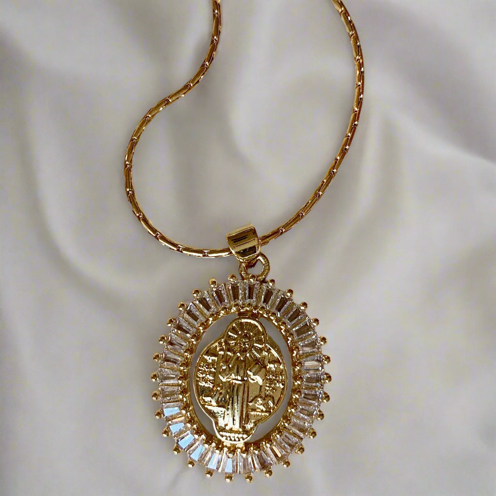Blessed Pearl Religious Pendant