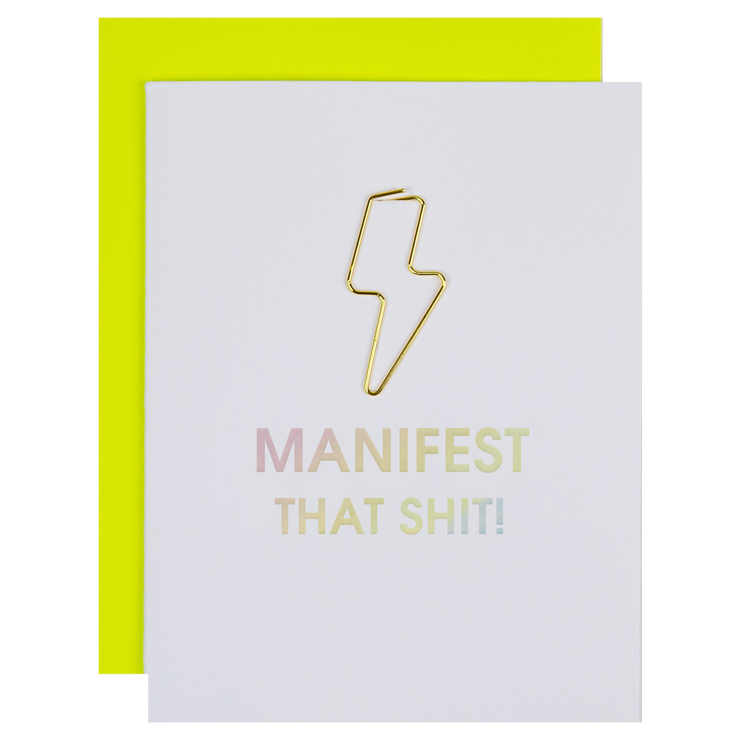 Manifest That Shit Paper Clip Card