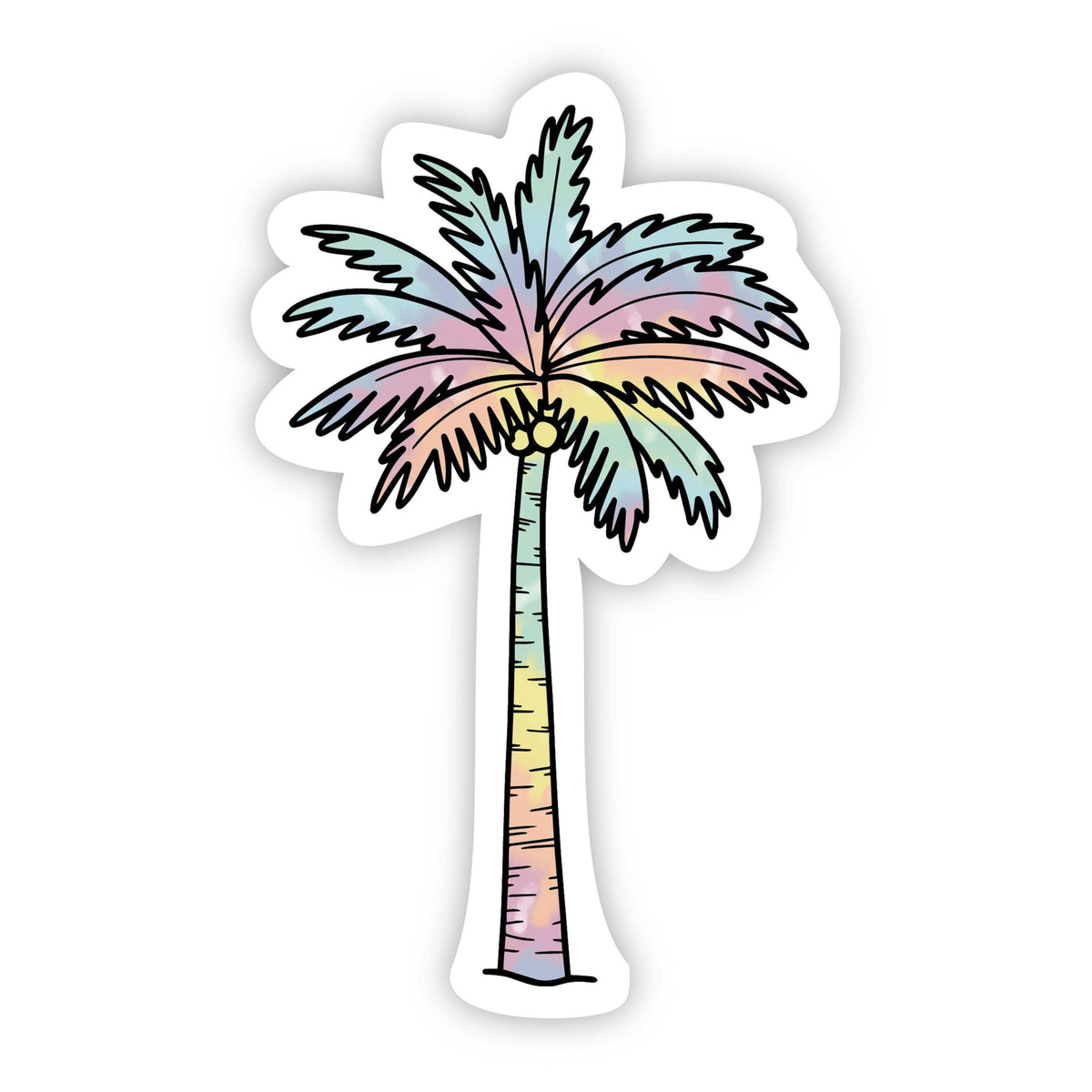 Palm Tree Tie Dye Sticker