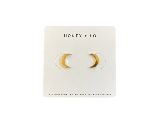 Crescent Moon Studs