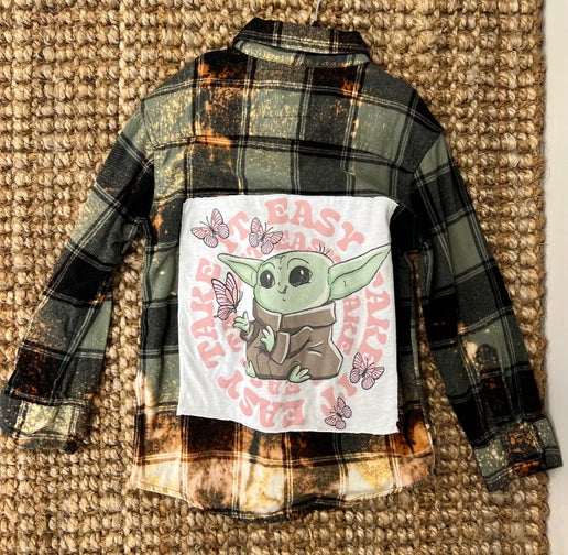 Baby Yoda Flannel Kids